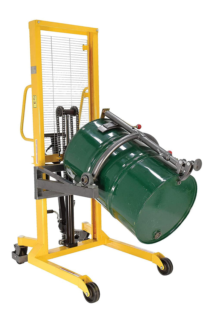 Vestil Drum-Lrt-Esj Drum Lifter/Rotator/Transport Steel Jaw, 44" Length X 78" Height X 40" Width, 550 Lb. Capacity, Yellow