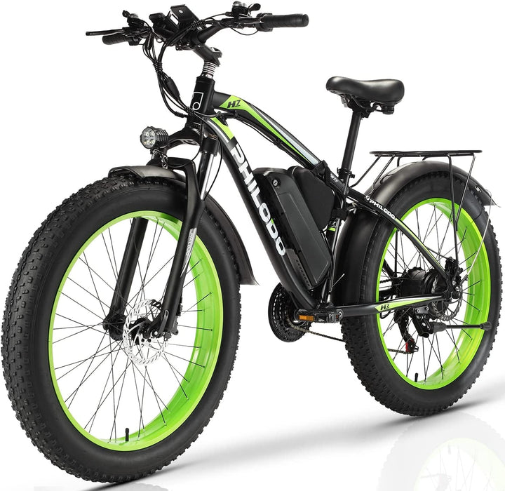 Electric Bike for Adults, Fat Tire Ebike 26" Electric Bike 1000W Electric Mountain Bike 48V/17.5Ah Removable Battery 31MPH Electric Bicycles Shimano 21-Speed