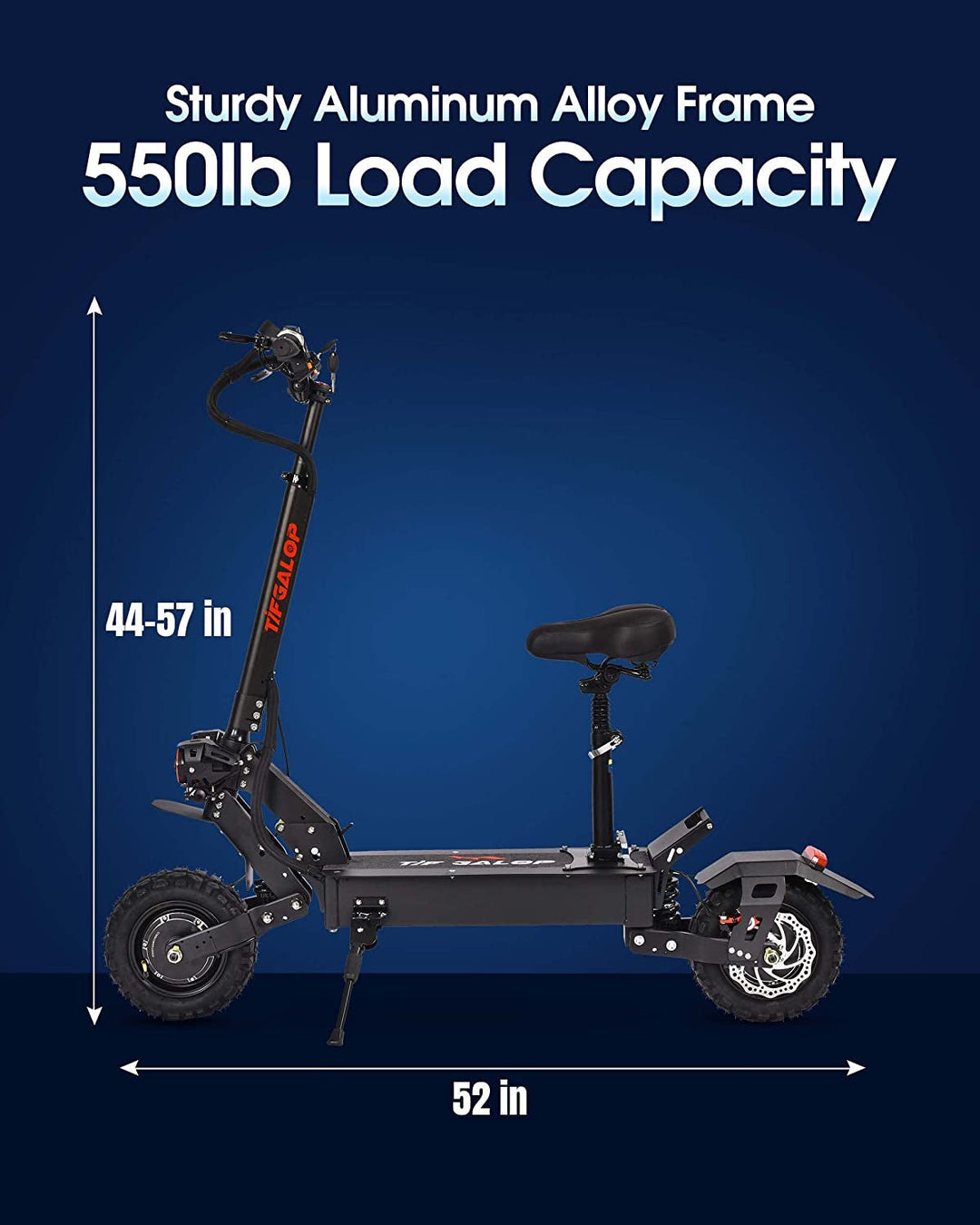 lectric Scooter for Adults - Up to 55 Miles Long Range & 45 MPH, 2800W Dual Motor