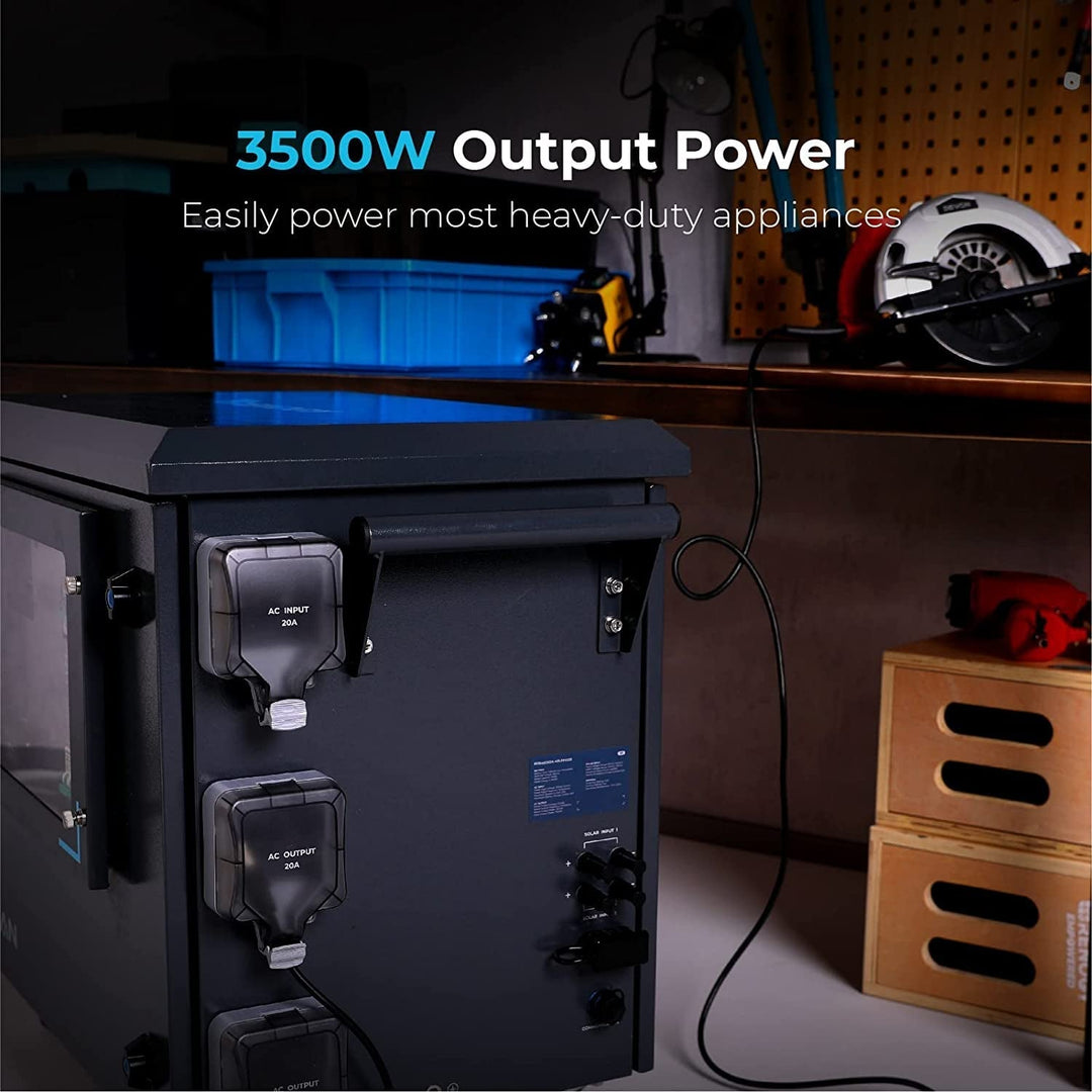 Renogy Solar Generator Portable Power Station 4.8Kwh Expandable Portable Home Battery
