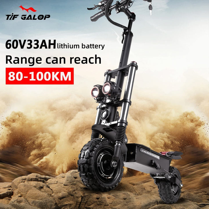 TIFGAOP Electric Scooter High Power Dual Drive 5600W Motor up to 50 MPH and 60 Miles