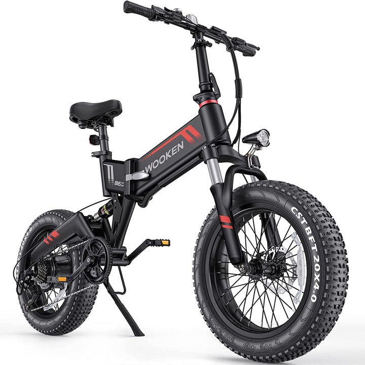 Electric Bike,20"X4" Electric Bike for Adults Fat Tire 500W 20MPH Ebike Foldable Adult Electric Bicycles Electric Mountain Bike with 48V 10Ah Removable Battery, Dual Shock Absorber, Shimano 7-Speed