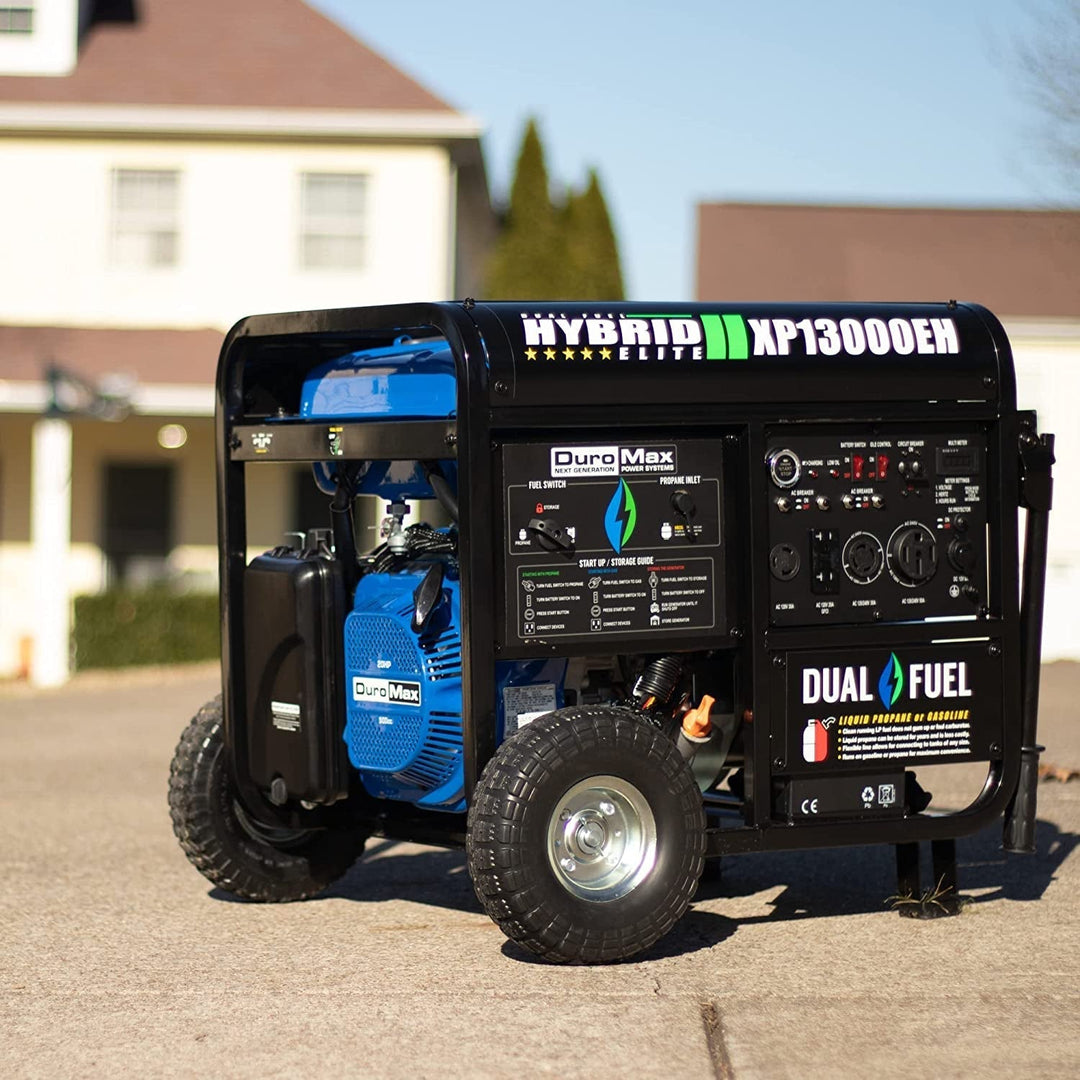 XP13000EH Dual Fuel Portable Generator 13000 Watt Gas or Propane Powered Electric Start-Home Back Up, Blue/Gray