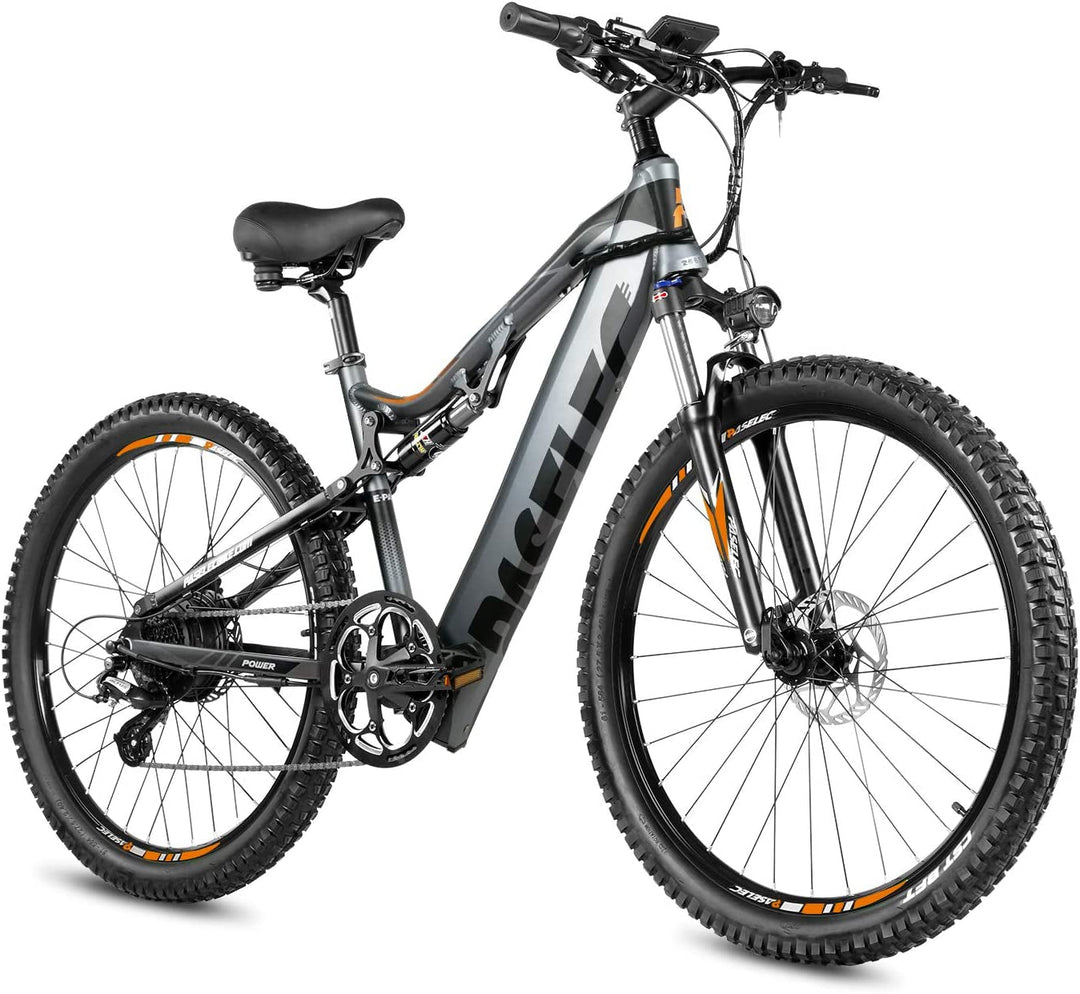 Electric Bike with Bafang Motor 750W Peak, Full Suspension Ebike, Electric Bike for Adults, Electric Mountain Bicycle with 13Ah Battery,27.5'' E-MTB, Professional 9-Speed Gears