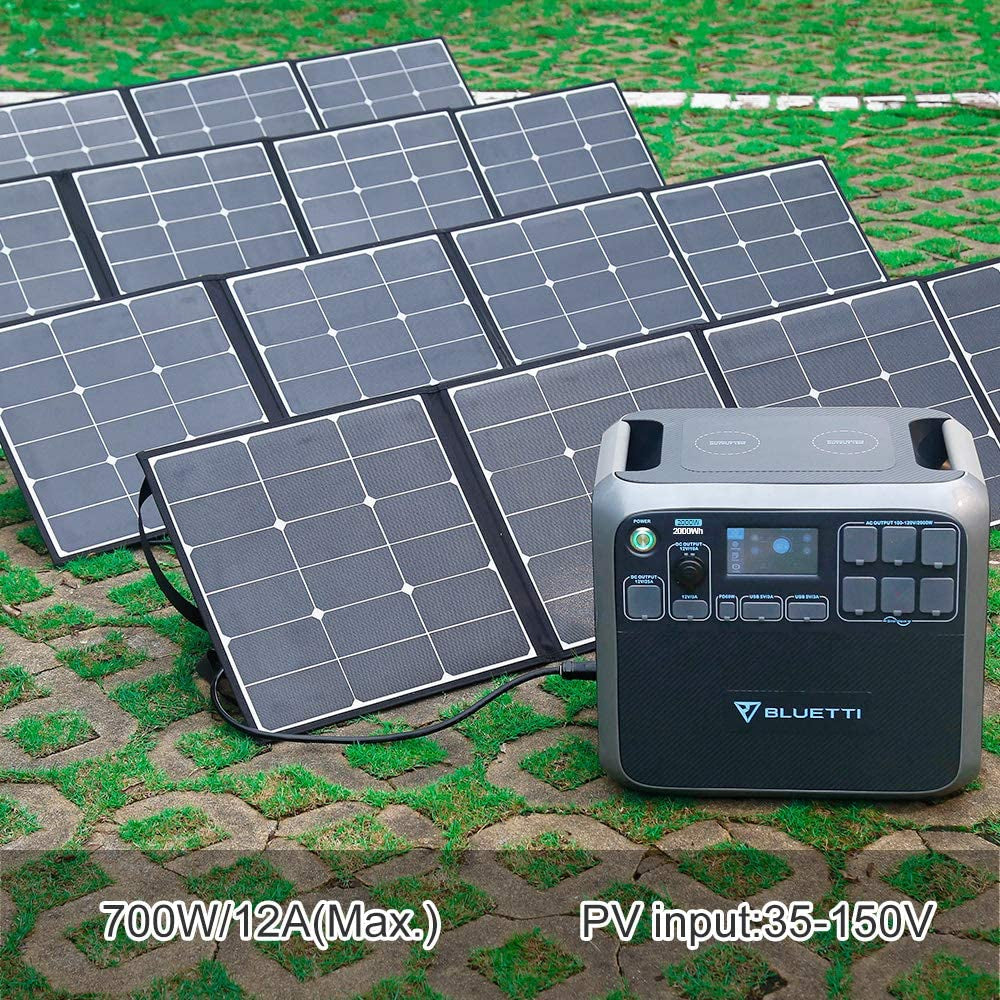 BLUETTI AC200P Portable Power Station with Solar Panel Included 2000W Solar Generator Kit with 3pcs